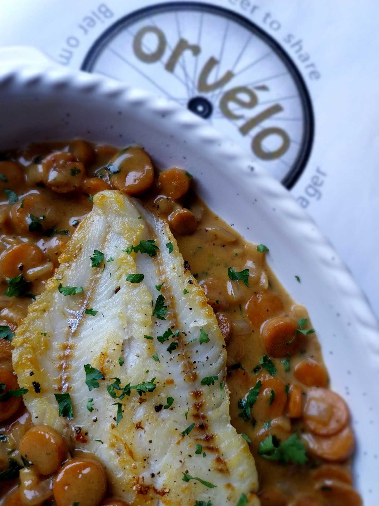 Wijting met biersaus