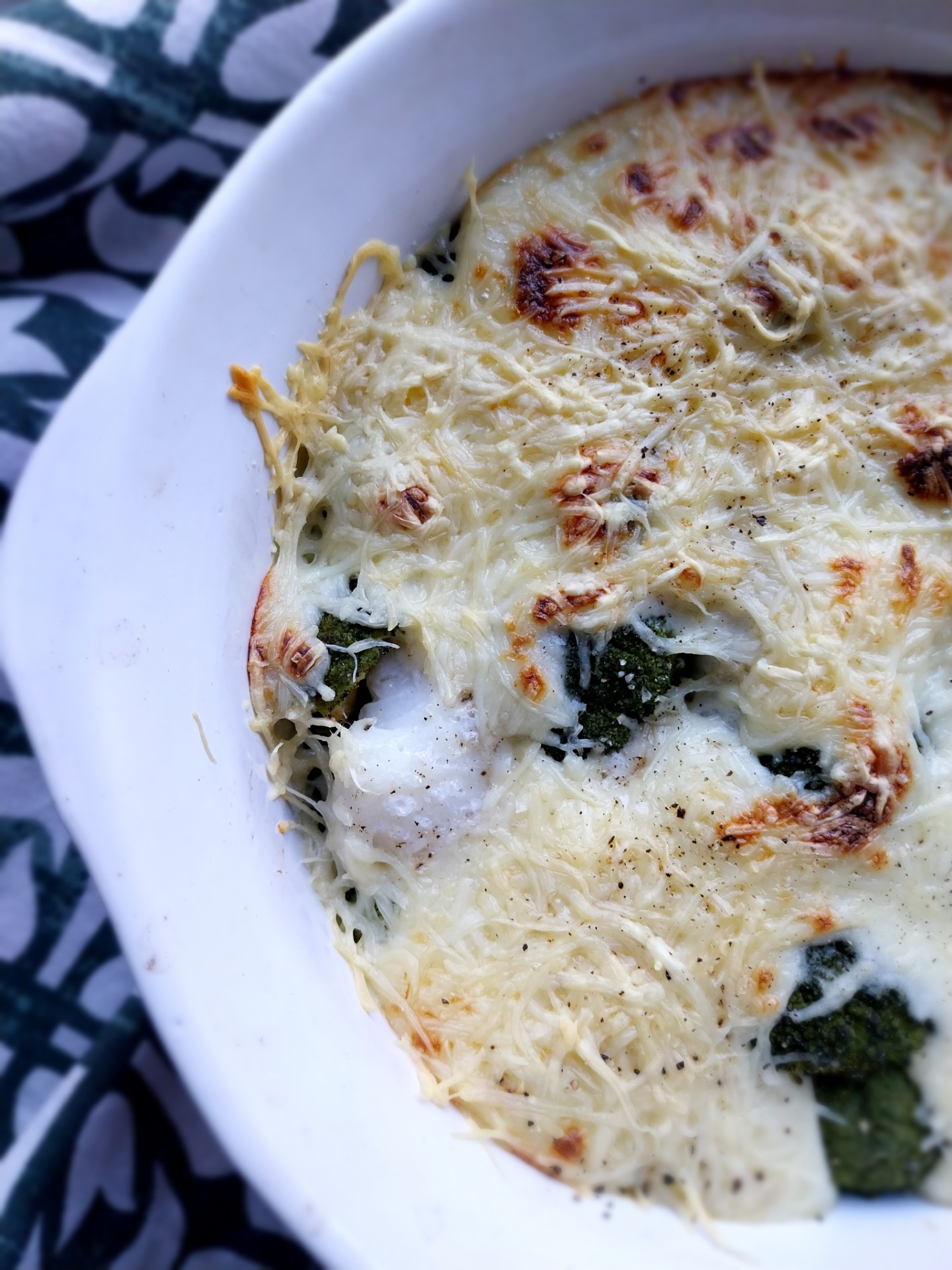 Kabeljauwgratin met broccoli