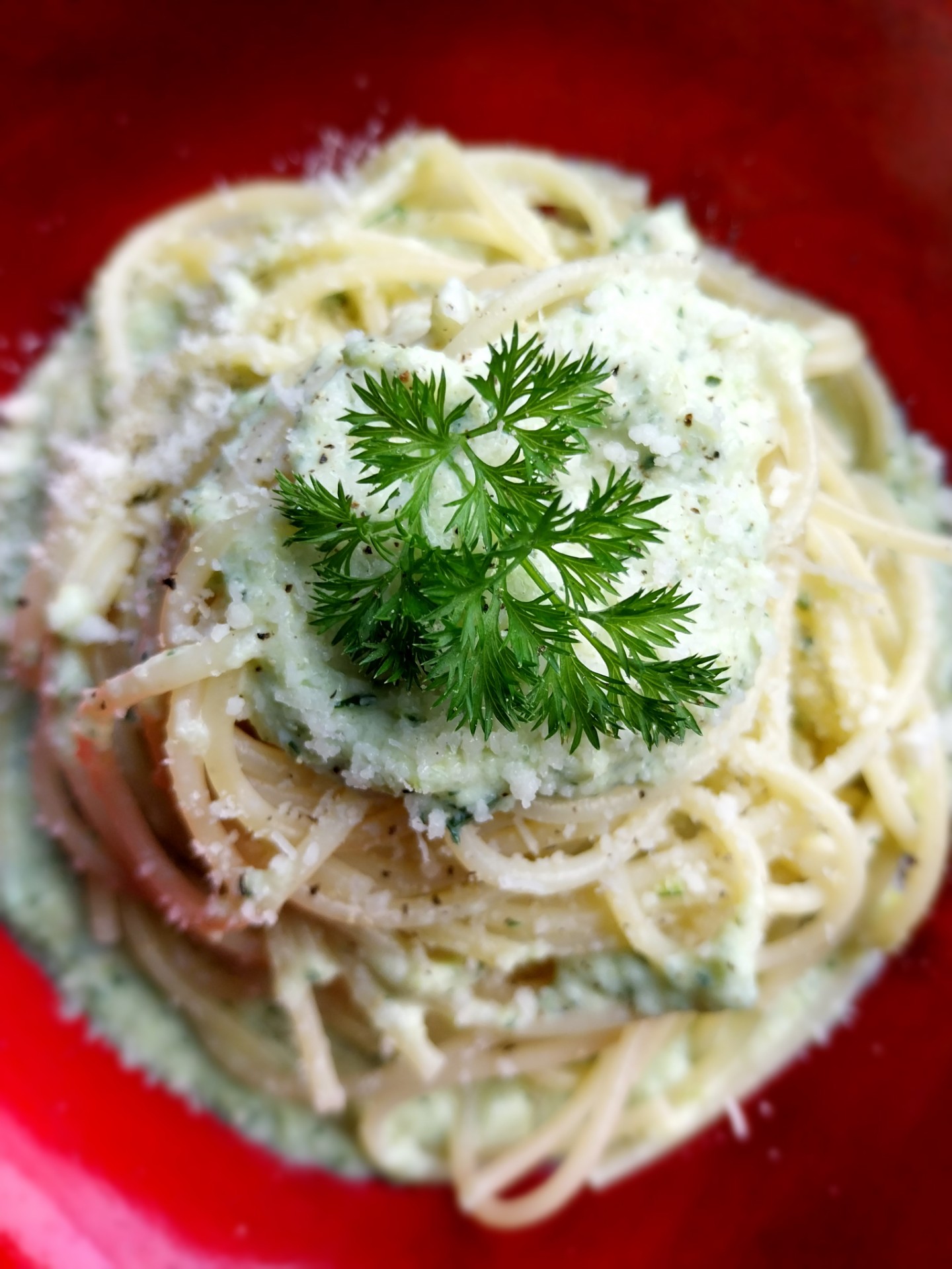 Pasta met courgettesaus