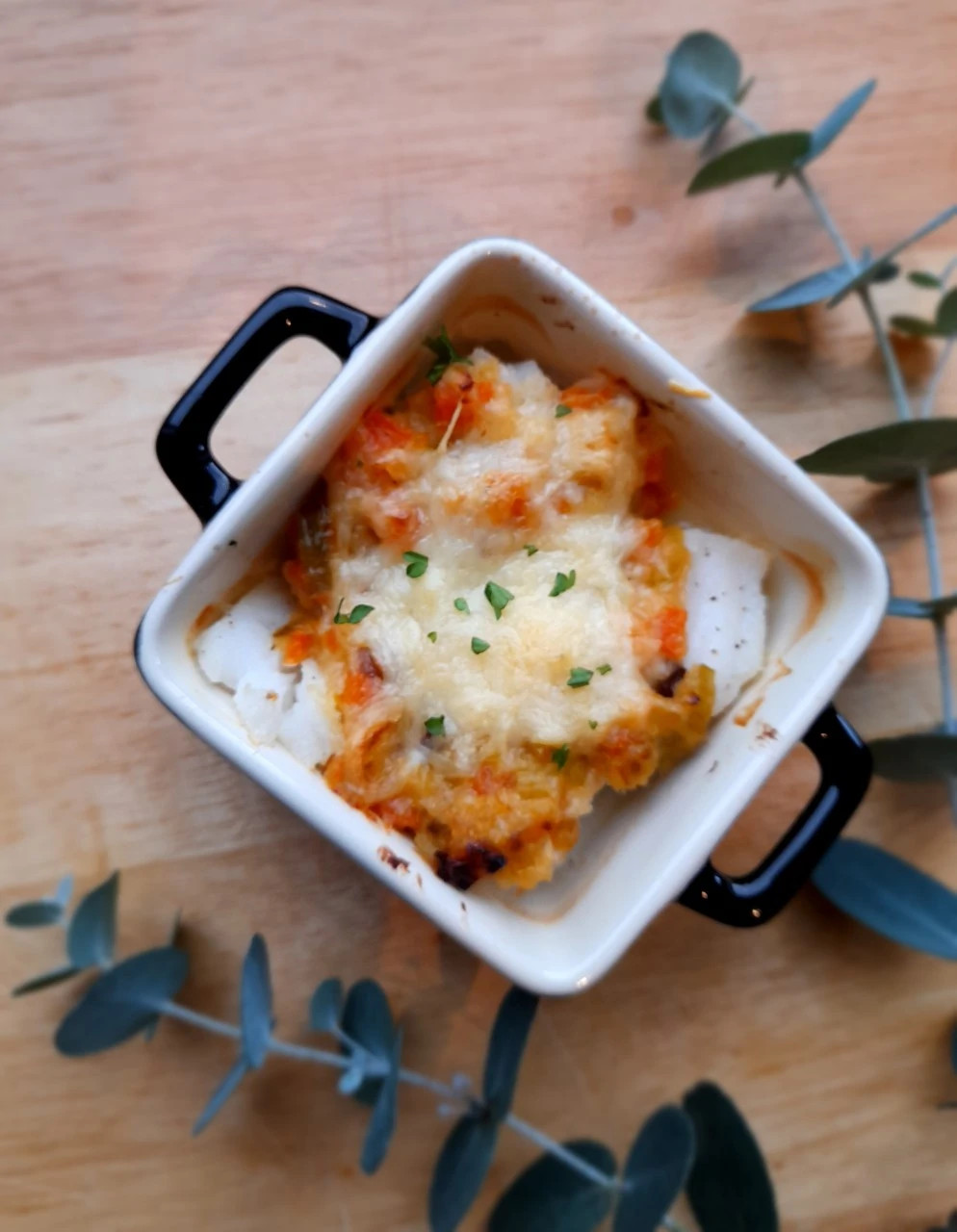 Mini vispan met schorseneercreme