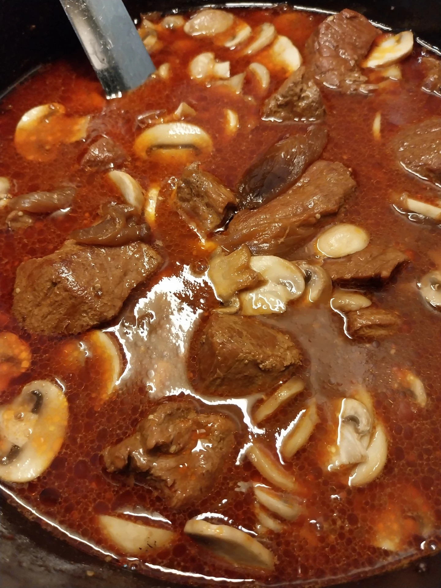 Stoofvlees met trappistenbier en champignons