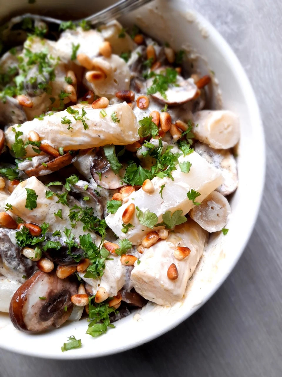 Schorseneerpannetje met champignons