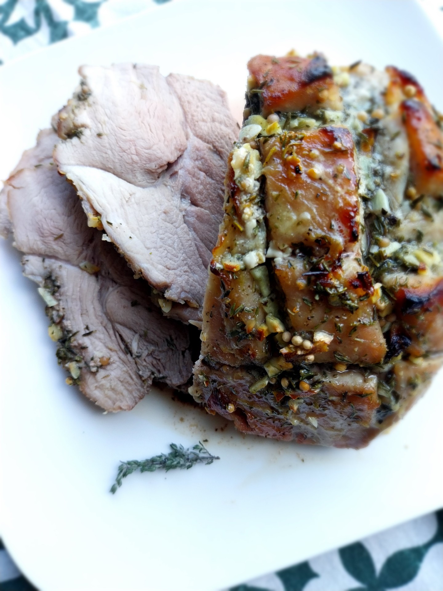 Gebraad met mosterd en honing