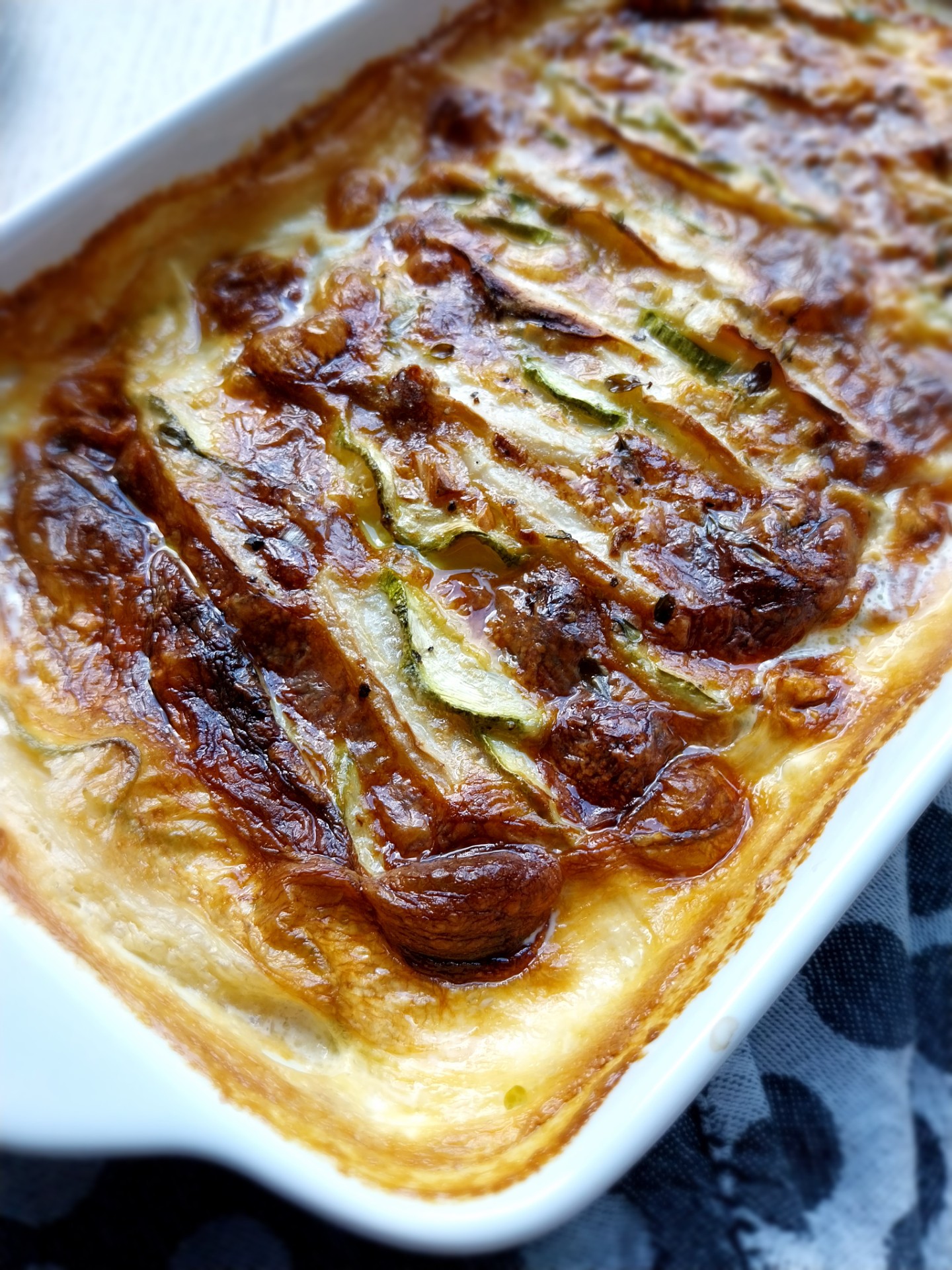 Gratin van koolrabi en courgette