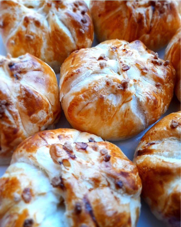 Appelbollen met amandelcrunch
